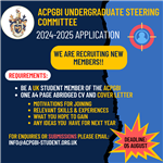 ​​​​​​​ACPGBI Undergraduate Steering Committee 2024-2025 Application